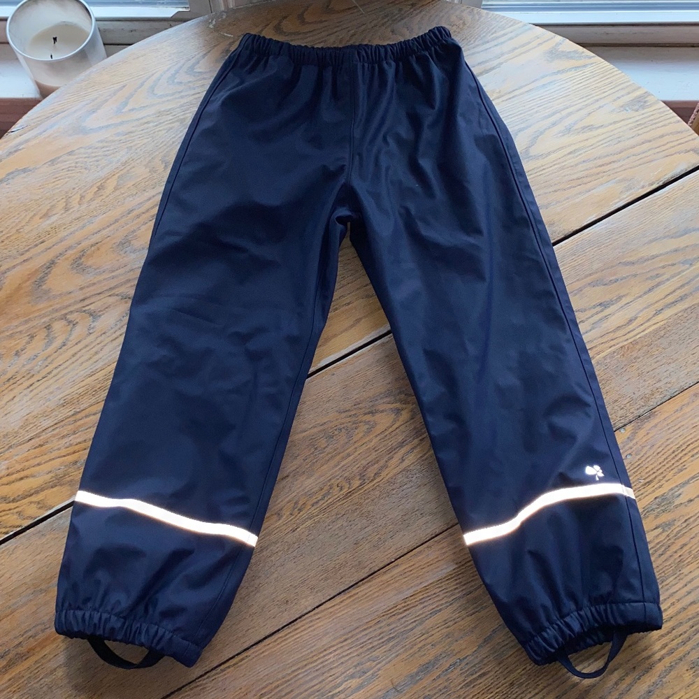 HIHEART lined rain paint with stirrup /worn once/122/128/(7/8)navy